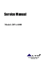 Alto DPA 6000 Service Manual предпросмотр