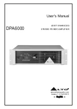 Alto DPA 6000 User Manual предпросмотр