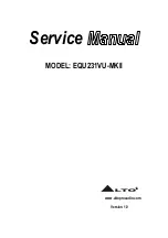 Preview for 1 page of Alto EQU231VU-MKII Service Manual