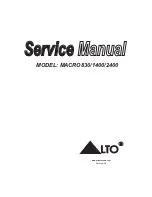 Alto MACRO1400 Service Manual предпросмотр