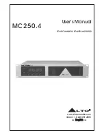 Предварительный просмотр 1 страницы Alto MC250.4 User Manual