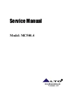 Предварительный просмотр 1 страницы Alto MC500.4 Service Manual