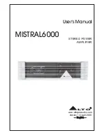 Предварительный просмотр 1 страницы Alto MISTRAL 6000 User Manual