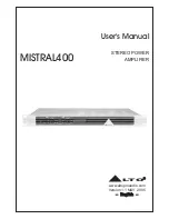 Alto MISTRAL400 User Manual предпросмотр