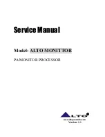 Предварительный просмотр 1 страницы Alto MONITTOR Service Manual