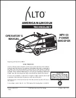 Preview for 1 page of Alto MPV-60 Operator'S Manual