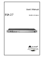 Alto RSA 27 User Manual preview