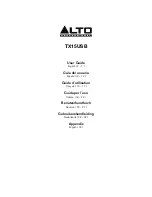 Preview for 1 page of Alto TX15USB User Manual