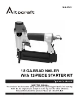 Altocraft 18 GA.BRAD Operator'S Manual preview