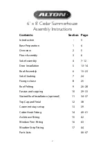 Preview for 2 page of Alton Chatsworth Octagonal Summerhouse 6x8 Instruction Manual