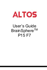 Altos BrainSphere P15 F7 User Manual preview