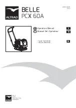 Предварительный просмотр 1 страницы Altrad Belle PCX 60A Operator'S Manual