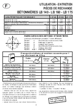 Preview for 3 page of Altrad LB 140 Instructions For Use Manual