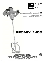 Предварительный просмотр 1 страницы Altrad PROMIX 1400 Original Instructions, Safety Instructions, Spare Parts