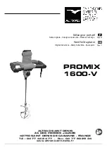 Preview for 1 page of Altrad PROMIX 1600-V Original Instructions Manual