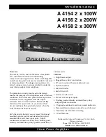 Предварительный просмотр 1 страницы Altronics Biema A 4154 Series Operating Instructions