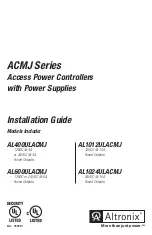 Предварительный просмотр 1 страницы Altronix ACMJ Series Installation Manual