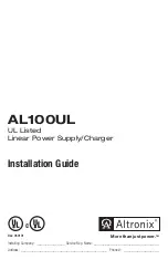 Altronix AL100UL Installation Manual preview