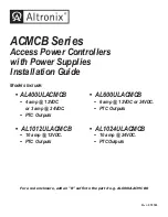 Preview for 1 page of Altronix AL1012ULACMCB Installation Manual