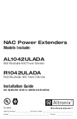 Preview for 1 page of Altronix AL1042ULADA Installation Manual