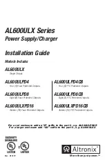 Preview for 1 page of Altronix AL600ULX Series Installation Manual