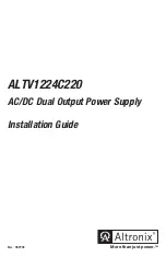 Предварительный просмотр 1 страницы Altronix ALTV1224C220 Installation Manual