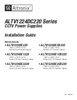 Altronix ALTV1224DC220 Installation Manual предпросмотр