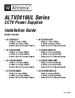 Altronix ALTV2416300UL Installation Manual предпросмотр