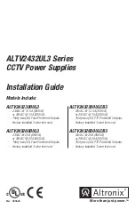 Предварительный просмотр 1 страницы Altronix ALTV2432UL3 Series Installation Manual