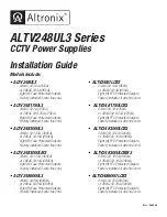 Altronix ALTV248UL3 series Installation Manual предпросмотр