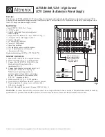 Предварительный просмотр 1 страницы Altronix ALTV288-300/220 Quick Start Manual