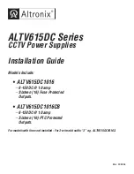 Предварительный просмотр 1 страницы Altronix ALTV615DC Series Installation Manual