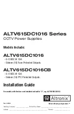 Altronix ALTV615DC1016 Series Installation Manual предпросмотр