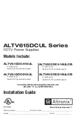 Altronix ALTV615DCUL Series Installation Manual предпросмотр