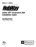 Altronix HubWayEX16S Installation Manual предпросмотр