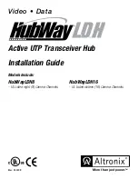 Предварительный просмотр 1 страницы Altronix HubWayLDH8 Installation Manual