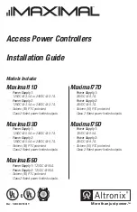 Предварительный просмотр 1 страницы Altronix Maximal D Series Installation Manual