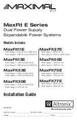 Предварительный просмотр 1 страницы Altronix MAXIMAL FIT MaxFit E Series Installation Manual