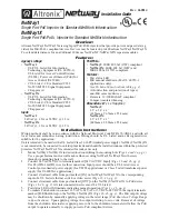 Preview for 1 page of Altronix NetWay1 Installation Manual