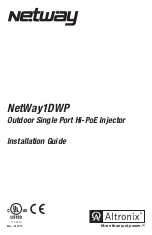 Preview for 1 page of Altronix NetWay1DWP Installation Manual