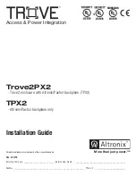 Preview for 1 page of Altronix TROVE 2PX2 Installation Manual