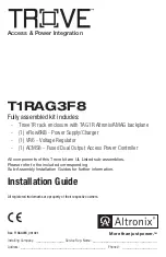 Altronix TROVE T1RAG3F8 Installation Manual preview