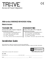 Altronix TROVE T2AGK78 Installation Manual предпросмотр