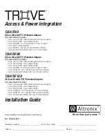 Altronix TROVE T2SK7F8D Installation Manual preview