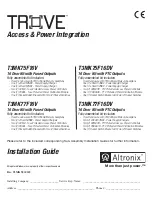 Preview for 1 page of Altronix TROVE T3MK75F16V Installation Manual