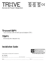 Altronix TROVE Trove1SP1 Installation Manual предпросмотр