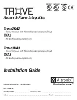 Предварительный просмотр 1 страницы Altronix Trove Trove2KA2 Installation Manual