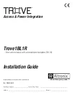 Altronix Trove1BL1R Installation Manual preview