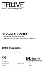 Altronix Trove1HW1R Installation Manual предпросмотр