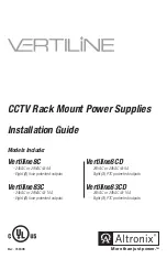 Preview for 1 page of Altronix Vertiline8C Installation Manual